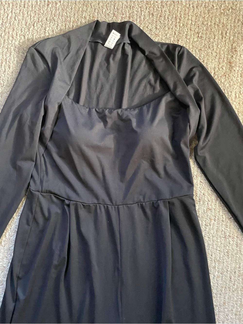 HALARA Black Long-Sleeve Wide-Leg Jumpsuit - Picture 2 of 4